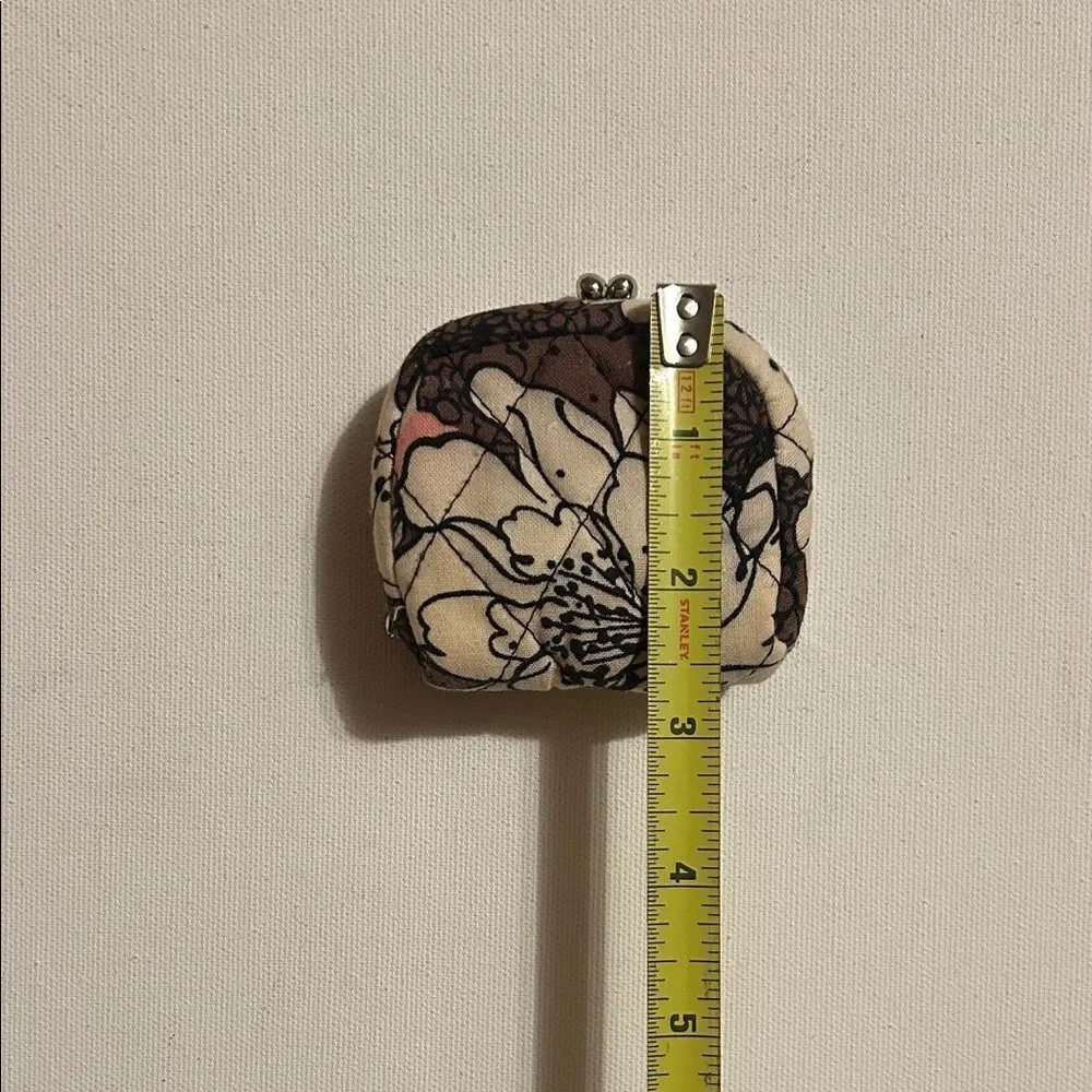 Vera Bradley Black and Cream Floral Cosmetic Case